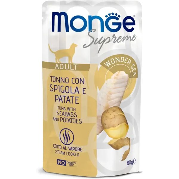 monge supreme cat busta multipack 24x80g tonno con spigola