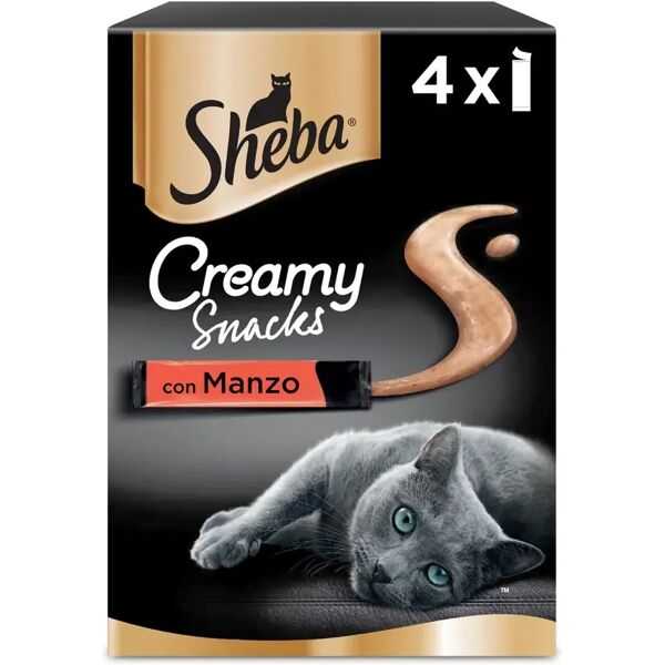 sheba snack gatto creamy snack manzo 4x12g 4x12g