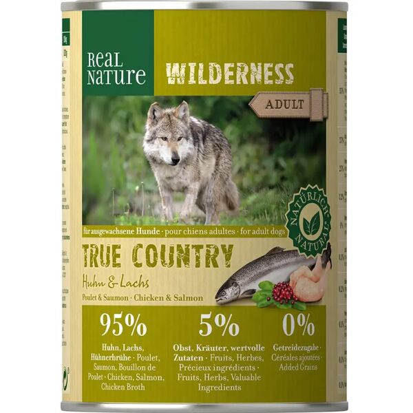 real nature wilderness dog lattina 400g pollo e salmone