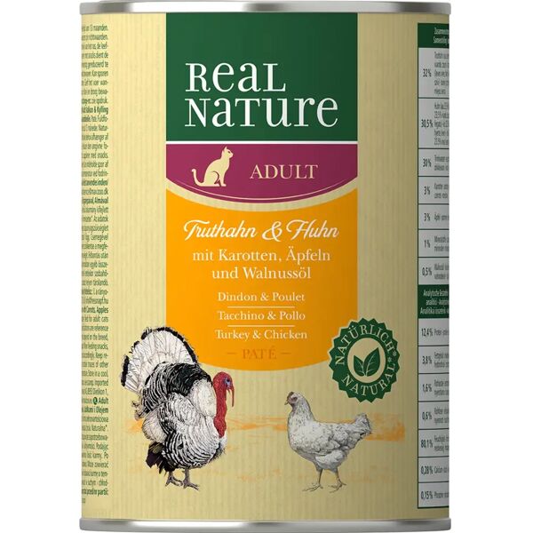 real nature cat lattina 400g tacchino e  pollo