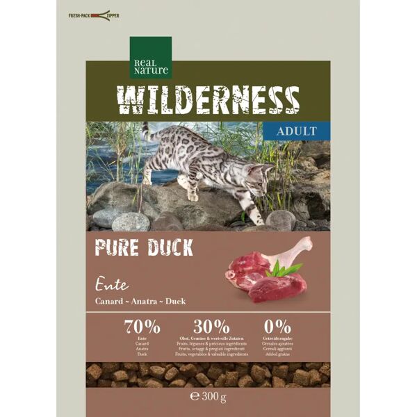 real nature wilderness per gatti adulti pure anatra 300g