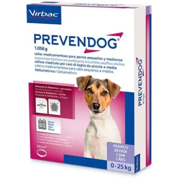 virbac prevendog collare antiparassitario per cani fino a 25kg 60cm