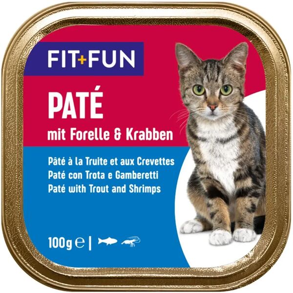 fit and fun fit+fun cat vaschetta multipack 16x100g trota e gamberetti