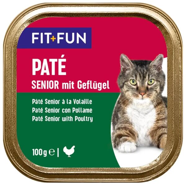 fit and fun fit+fun senior vaschetta multipack 16x100g pollame