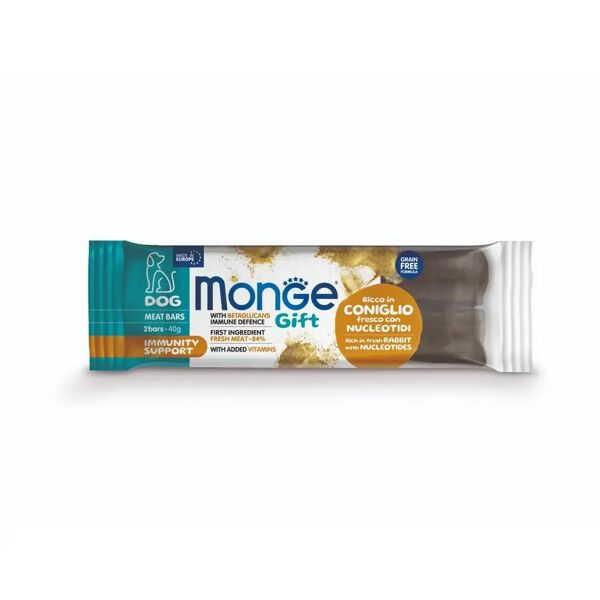 monge gift granola bars immunity support con coniglio 2pz