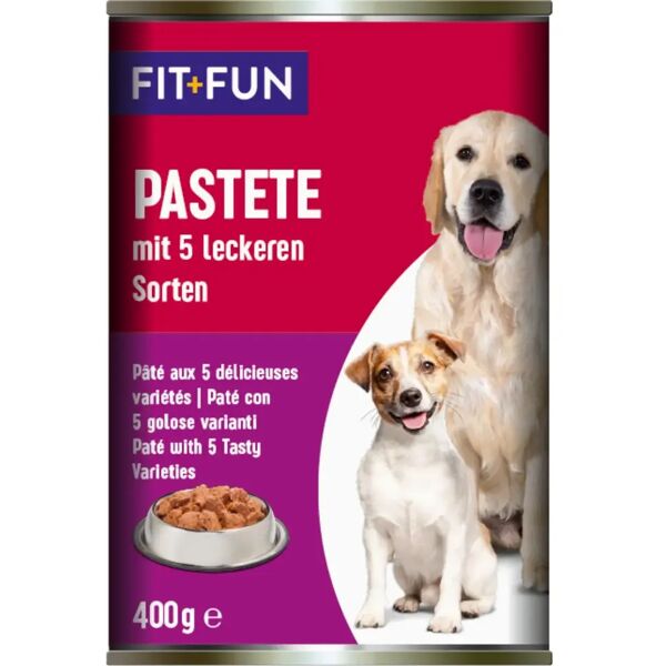 fit and fun fit+fun dog pate lattina 400g mix carne