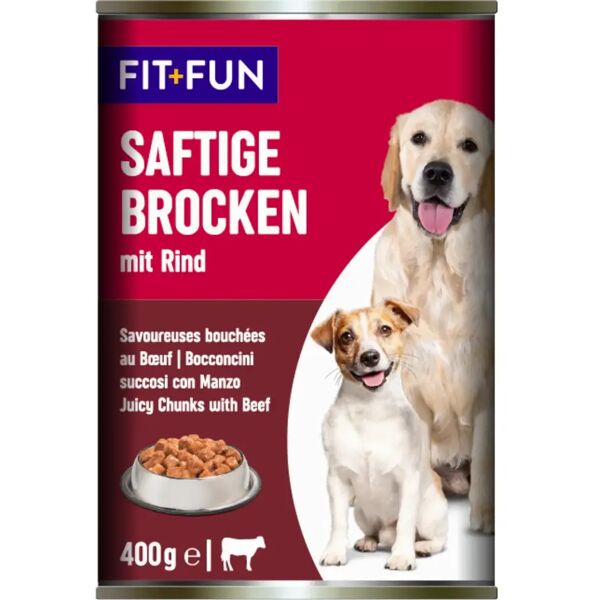 fit and fun fit+fun dog lattina 400g manzo