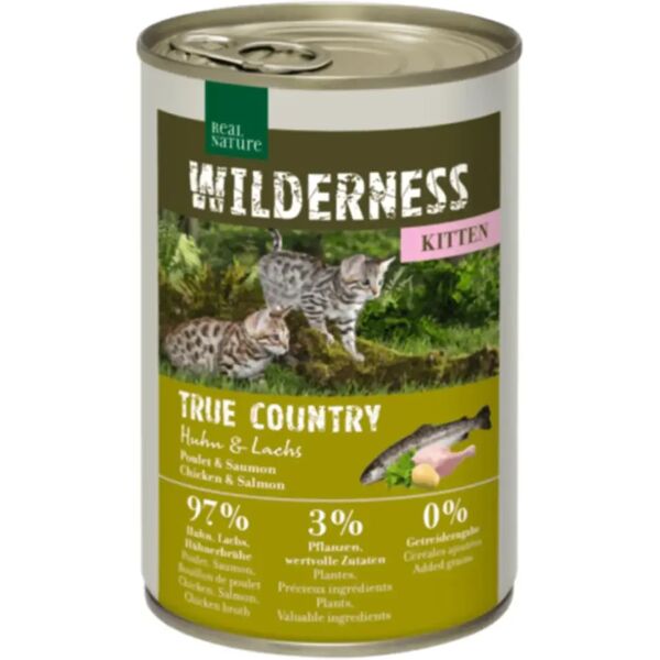 real nature wilderness kitten lattina 400g pollo  e salmone