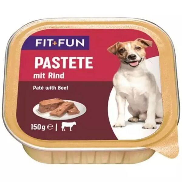fit and fun fit+fun dog vaschetta multipack 11x150g manzo