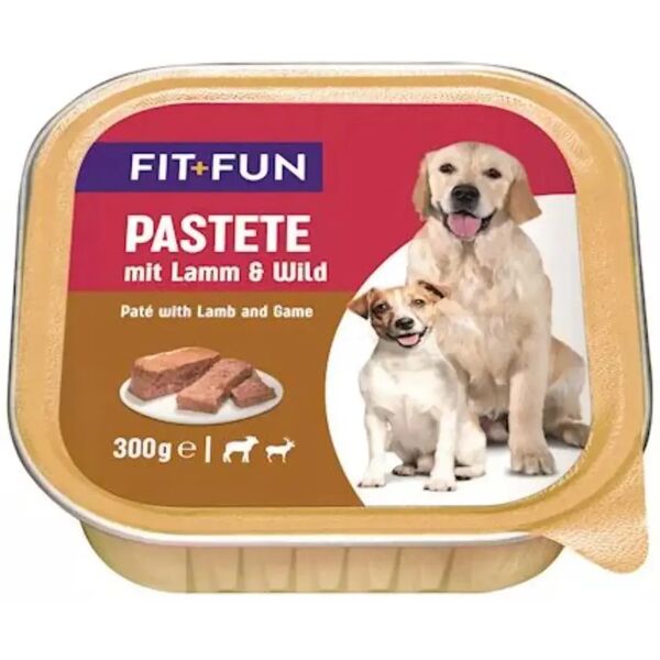 fit and fun fit+fun dog vaschetta multipack 9x300g agnello e selvaggina