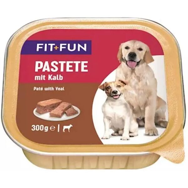 fit and fun fit+fun dog vaschetta multipack 9x300g vitello