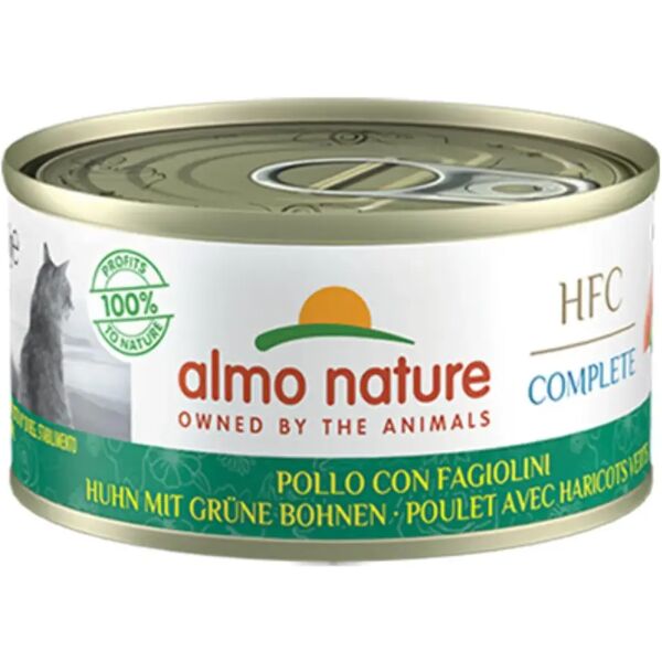 almo nature hfc complete cat lattina multipack 24x70g pollo con fagiolini