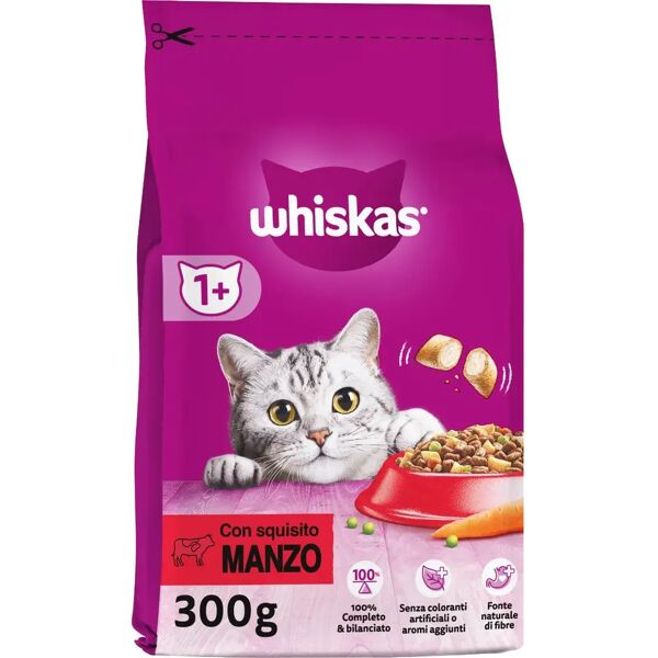 whiskas secco gatto adult 1+ manzo 300g