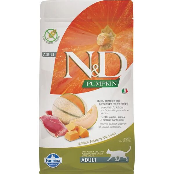 n&d pumpkin gatto adult anatra melone 1.5kg