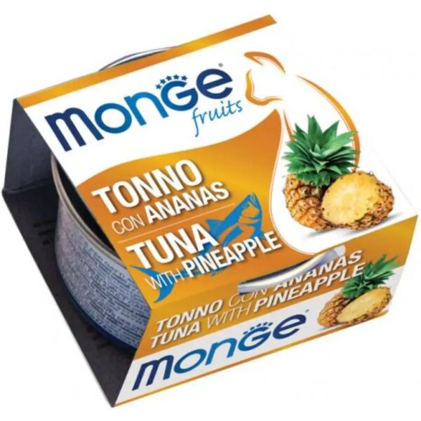 monge fruits cat lattina multipack 24x80g tonno con ananas