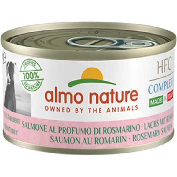 almo nature hfc complete dog lattina multipack 24x95g salmone/rosmarino