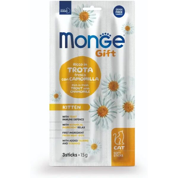 monge gift per gattini con trota fresca e camomilla 3pz