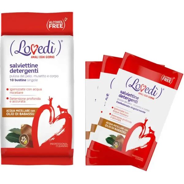 lovedi salviette 10pz olio di babassu