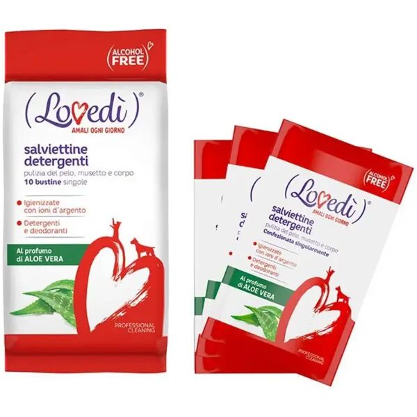 lovedi salviette 10pz aloe vera