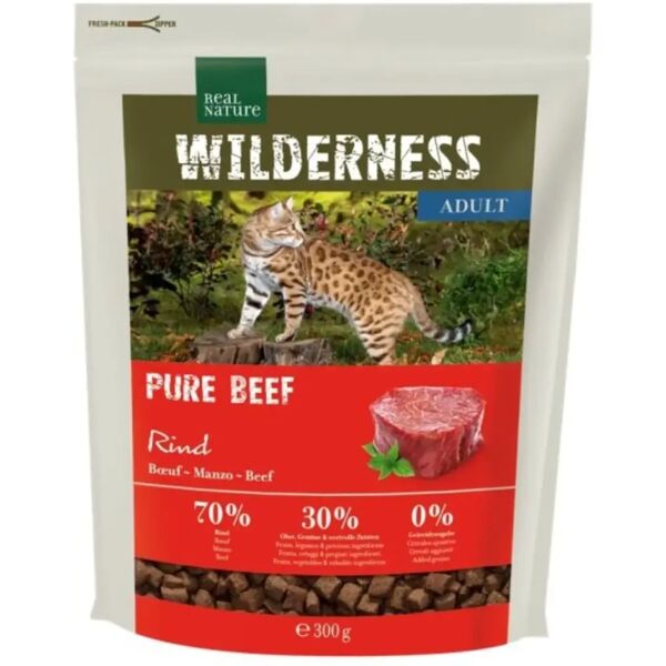 real nature wilderness cat adult pure manzo 300g