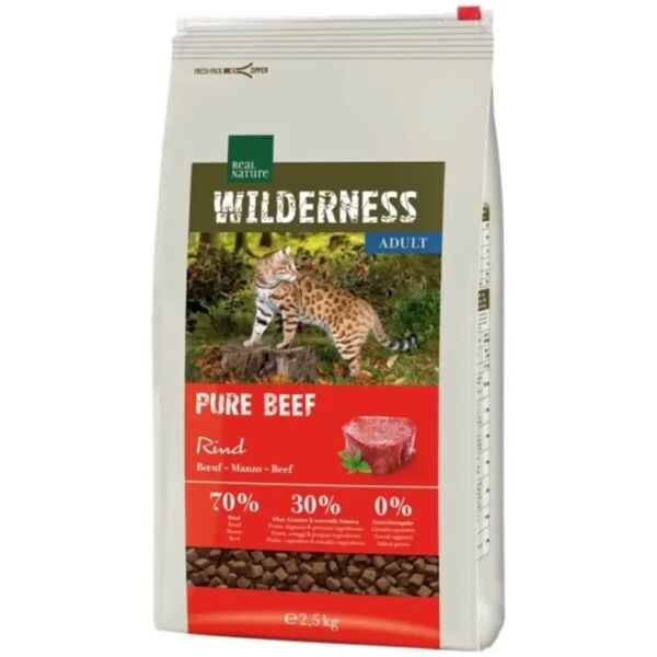 real nature wilderness cat adult pure manzo 2.5kg