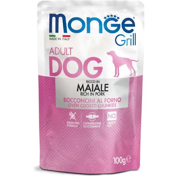 monge grill dog busta multipack 24x100g maiale