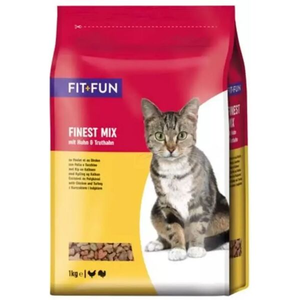 fit and fun finest cat mix pollo e tacchino 1kg