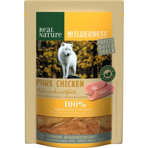 real nature wilderness snack dog pure dried 100g pollo