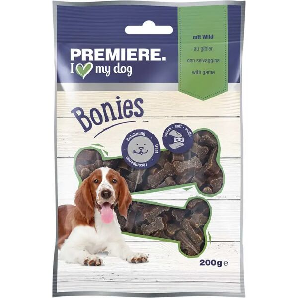 premiere bonies snack dog adult 200g selvaggina