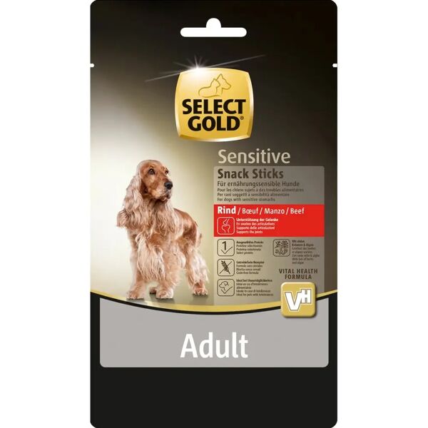 select gold sensitive snack dog stick 85g manzo