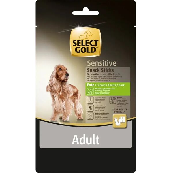 select gold sensitive snack dog stick 85g anatra