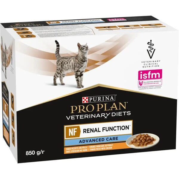 purina pro plan veterinary diets nf renal function advanced care gatto multipack al pollo 10x85g