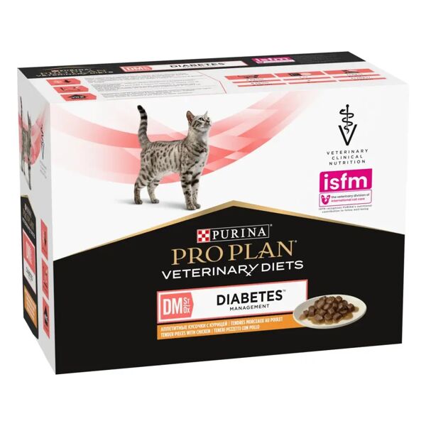 purina pro plan veterinary diets dm diabetes management gatto multipack al pollo 10x85g