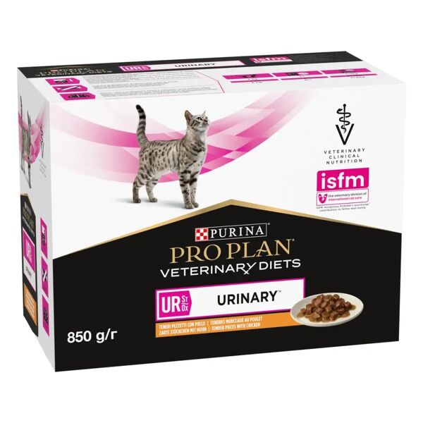 purina pro plan veterinary diets ur urinary gatto multipack al pollo 10x85g
