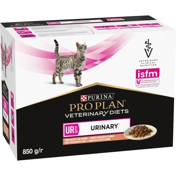 purina pro plan veterinary diets ur urinary gatto multipack al salmone 10x85g