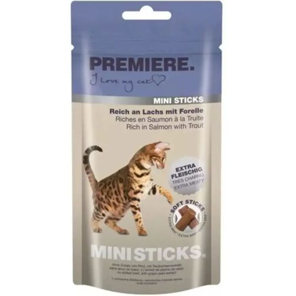 premiere cat stick mini adult 50g salmone/trota