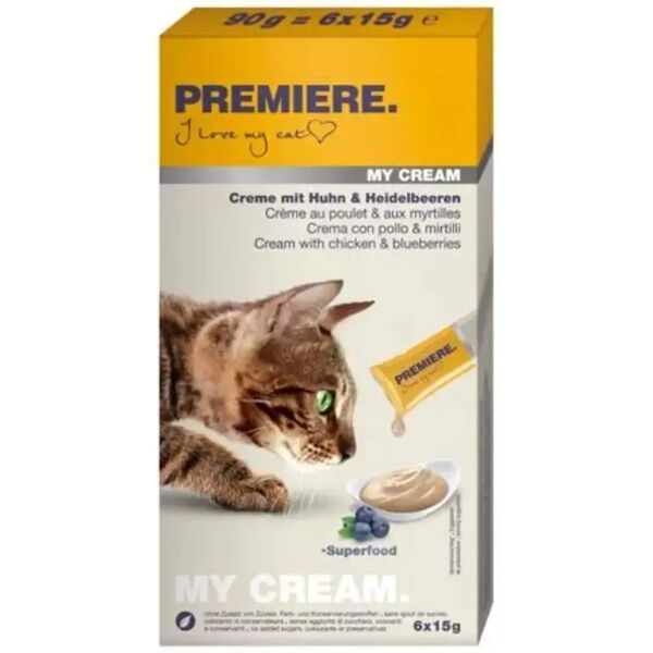 premiere snack cat my cream 15gx6 pollo/mirtilli