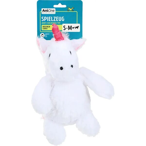 anione gioco cane peluche unicorno 26cm