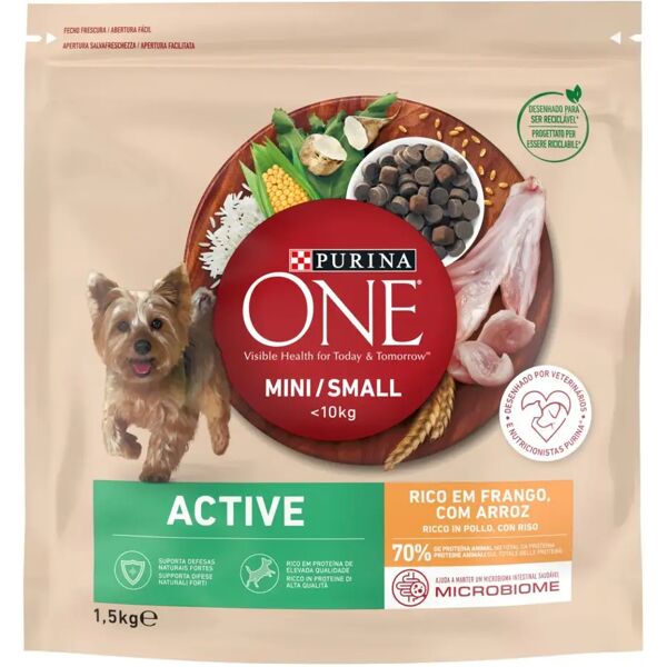 purina one cane active mini pollo e riso 1.5kg