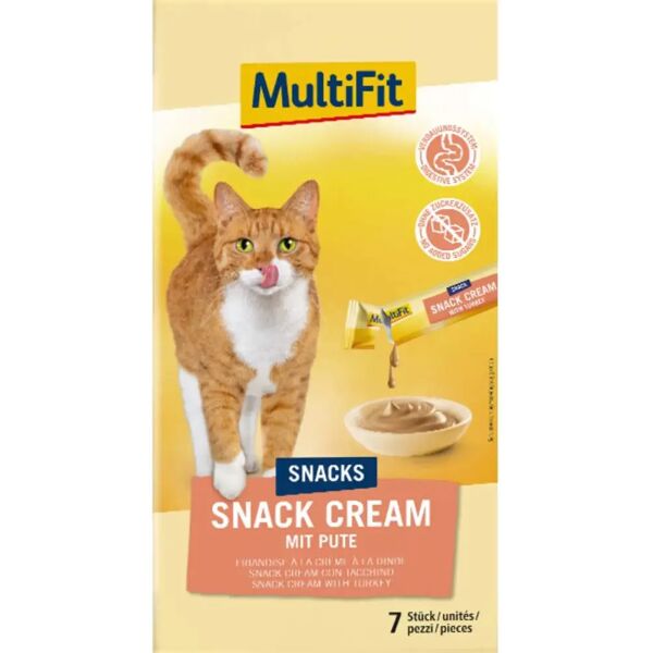 multifit snack cat crema 7x15g tacchino/erba gatta