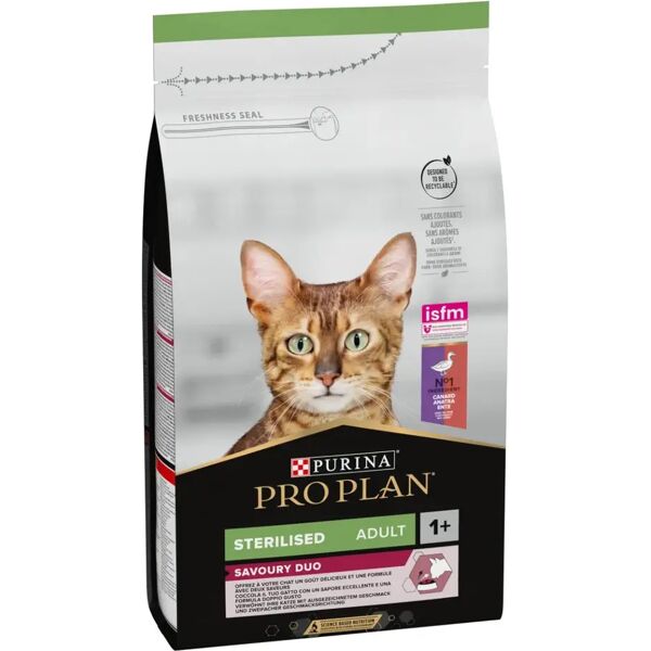 purina pro plan sterilised adult 1+ savoury duo con anatra e fegato 1.5kg