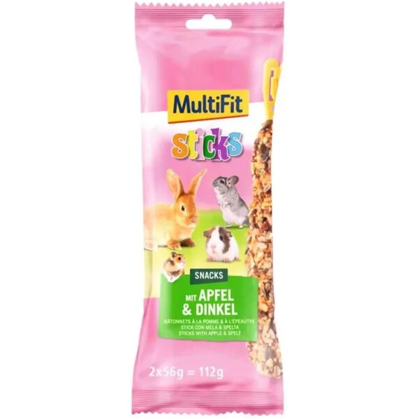 multifit snack per roditori 2pz mela/farro