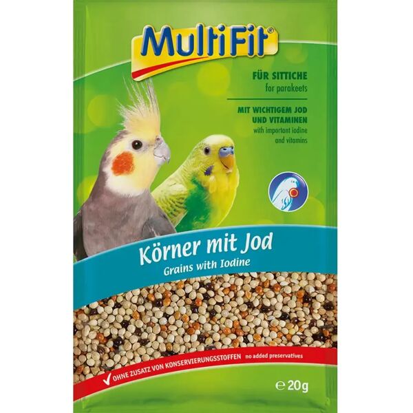 multifit mix snack per uccelli con iodio 20g