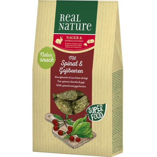 real nature snack naturale per roditori 80g spinaci/bacche