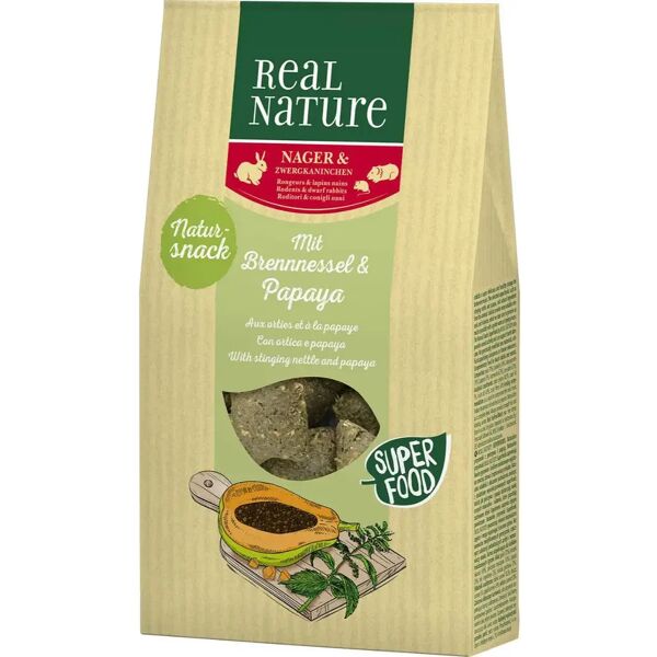 real nature snack naturale per roditori 80g papaya/ortica