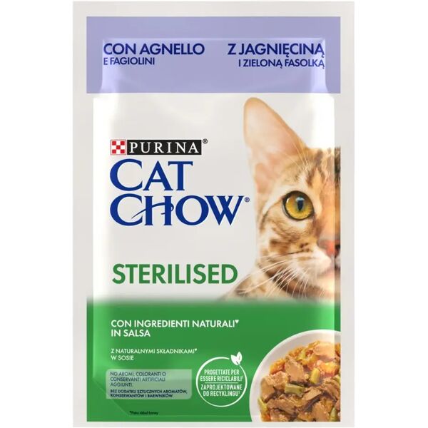 cat chow sterilised busta multipack 26x85g agnello e fagiolini