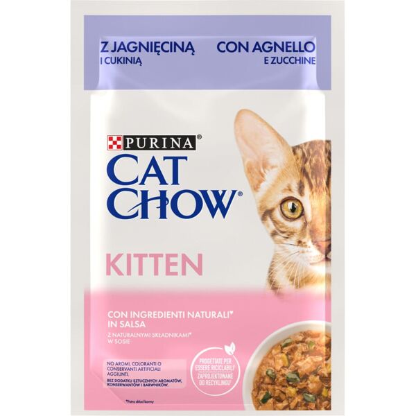 cat chow kitten busta multipack 26x85g agnello e zucchine