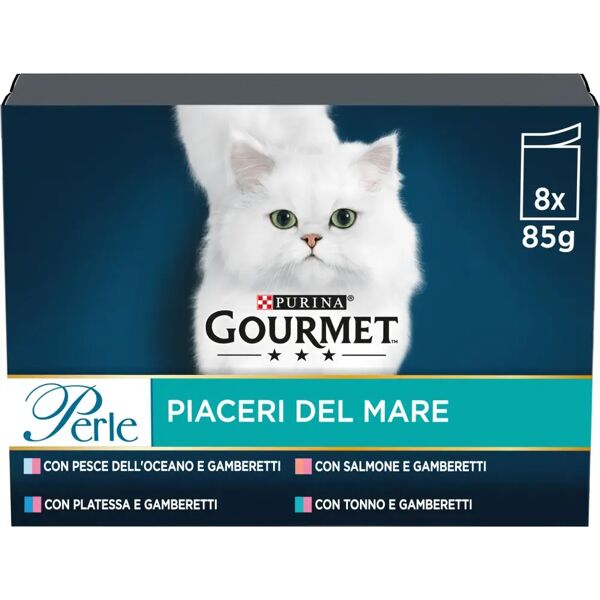 gourmet perle piaceri del mare cat busta multipack 8x85g mix pesce