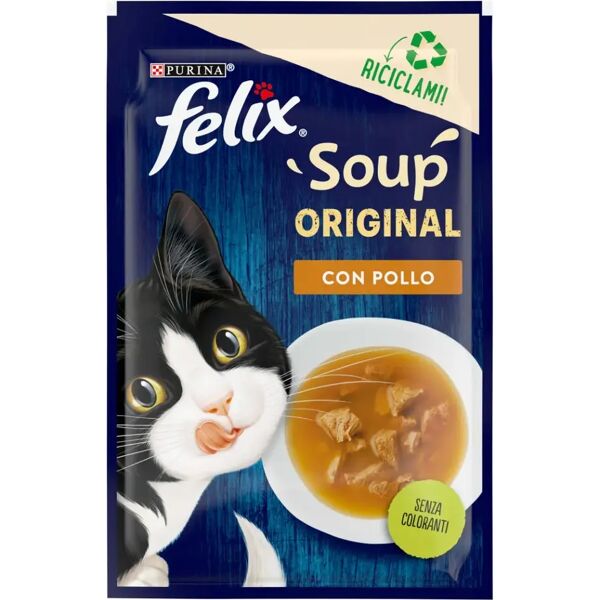 felix soup original cat busta multipack 30x48g pollo