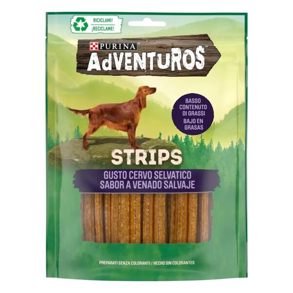 adventuros purina adventurous strips snack cani con cervo 90g 90g